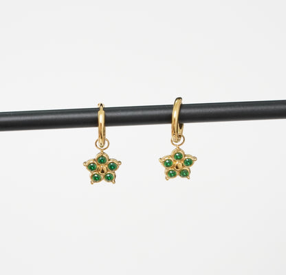 Green Blossom Earrings