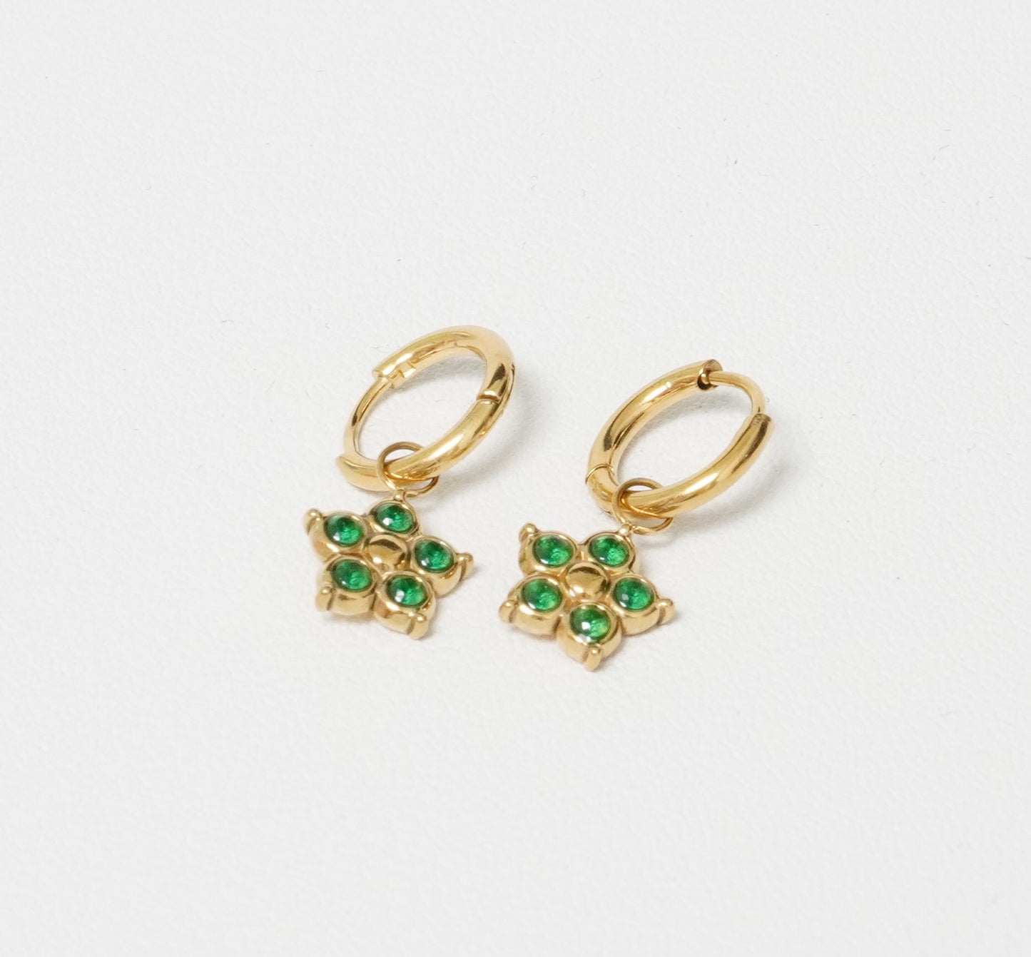 Green Blossom Earrings