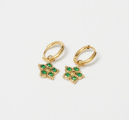 Green Blossom Earrings