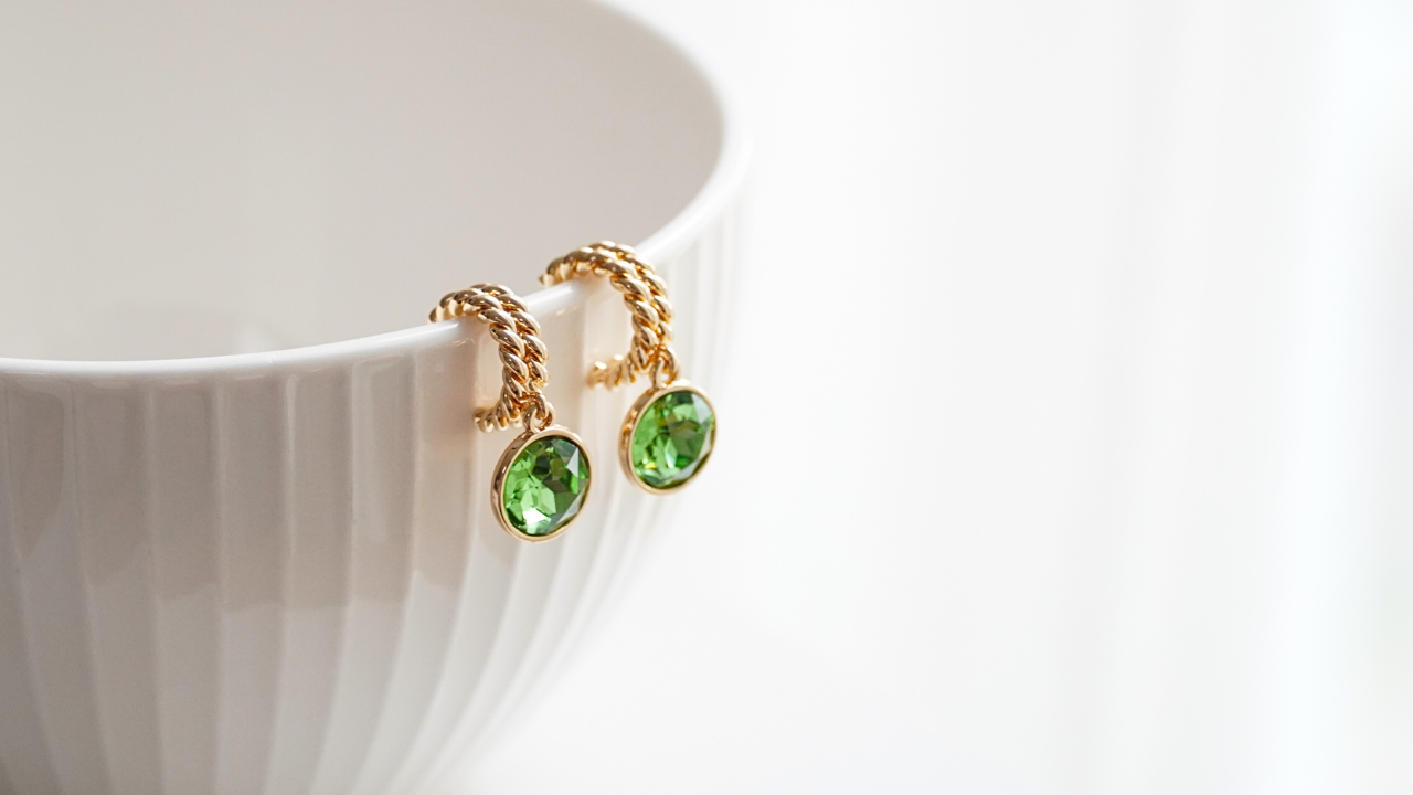 Olive Aura Earrings